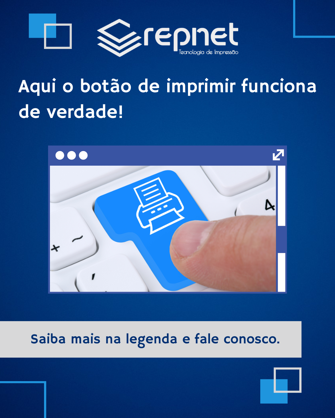 Aqui o botão de imprimir funciona de verdade