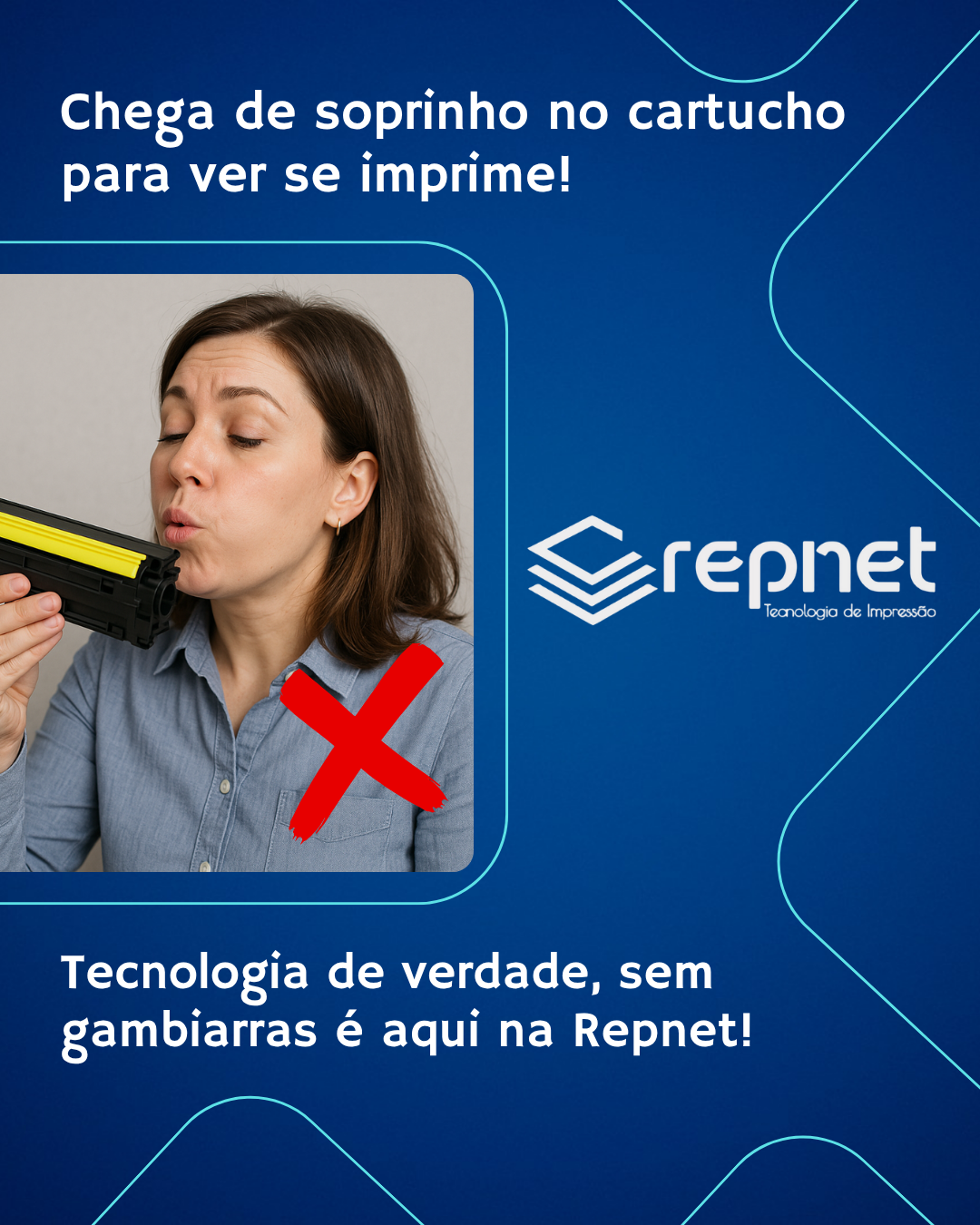 Chega de soprinho no cartucho para ver se imprime