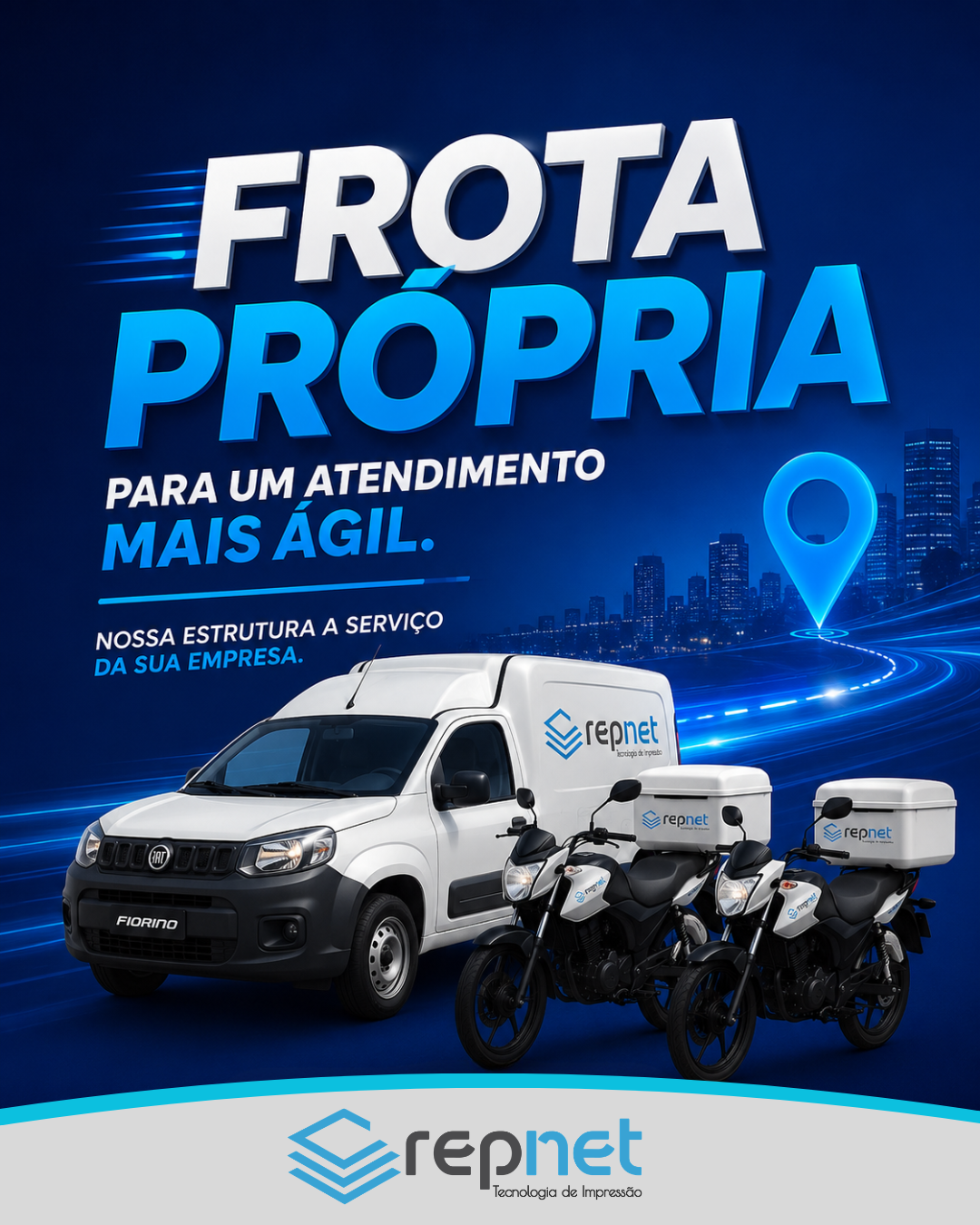Contamos com nossa frota própria